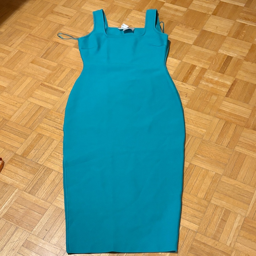 Twelfth love Elegant Teal Sleeveless Dress